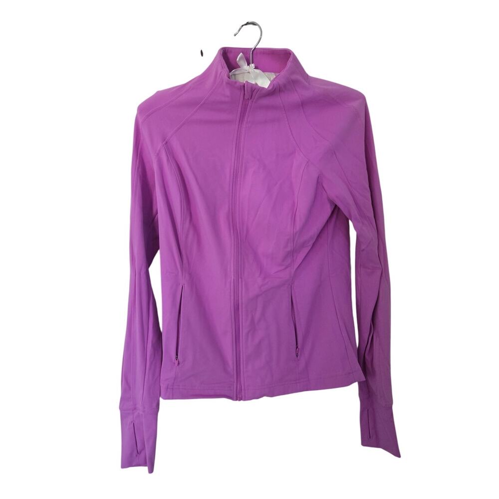 Avia Pink/Purple Full Zip Long Sleeve w/ Thumb holes Athletic Jacket | S